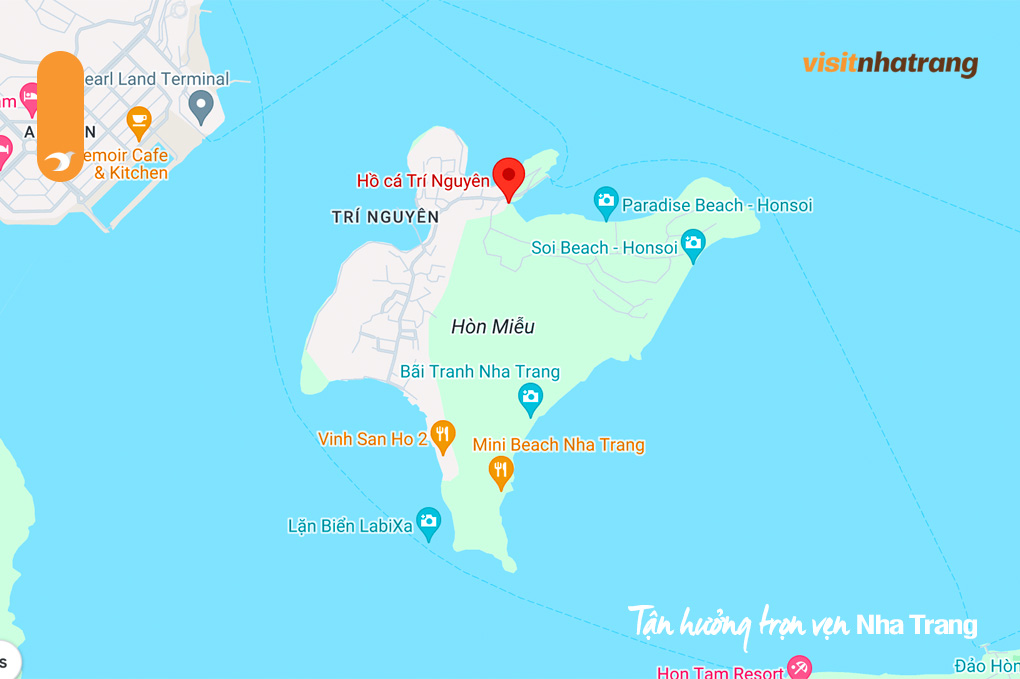 Định vị thủy cung Trí Nguyên trên Google Map